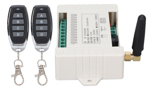 Relé De 4 Canales Con Control Remoto Inalámbrico Rf Akc21100