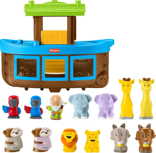 Juego De Arca De Noé Para Niños Pequeños Con 12 Animales.