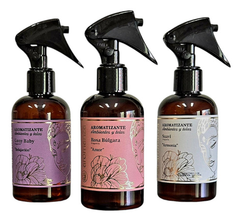 Aromatizante Textil Ambientes 200ml Aromanza X3 Unidades