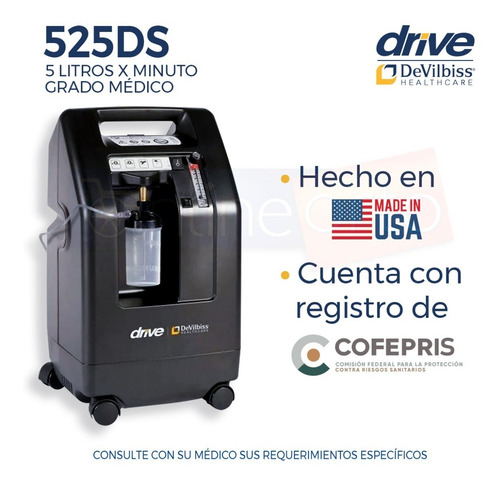 Imagen 6 de 10 de Concentrador De Oxigeno 5 Litros 525ds Marca Devilbiss
