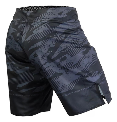 Short Fight Venum Warrior Dark Bermuda Mma Jiu Jitsu Negro L