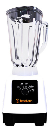Licuadora 750w Vidrio 2l Perilla 3v Bosstech B3 Blanco