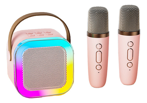 Karaoke Hine Con 2 Micrófonos Inalámbricos, Altavoz Portátil