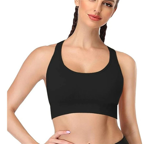 Crop Top Deportivo Dama Correr Ajustable Secado Rápido Push