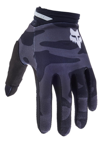 Fox Racing 180 Bnkr Motocross Guante Camo Negro Mediano