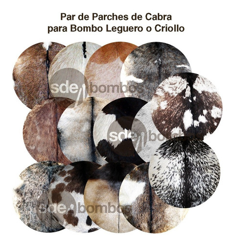 2 Parches De Cabra - Bombo Legüero Y Criollo De 30 A 40 Cm