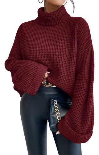 Sweater Polera Oversize Con Mangas Anchas Shein Importado