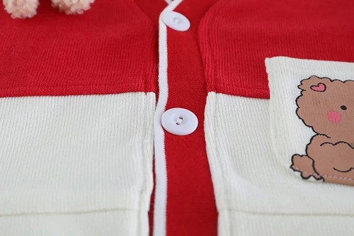 Conjunto De Tres Piezas Para Niños Con Forma De Cárdigan Spr