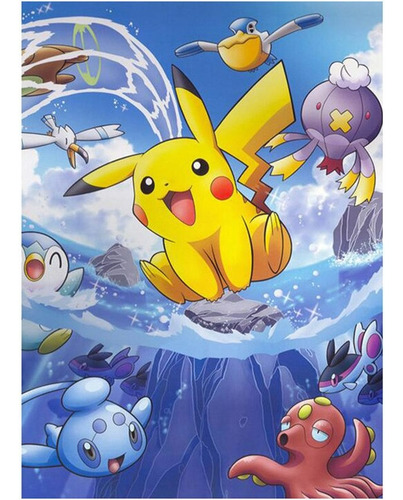 Cuadro Decorativo Pokemon Pikachu Surf 40x60 Lienzo Moradouy