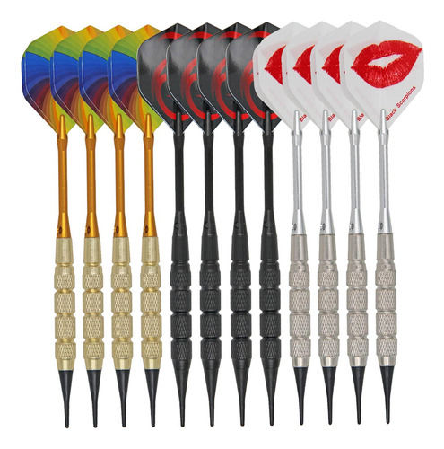 12pcs Conjunto De Dardos De Eje Con La Punta De Dardo Tipo 5