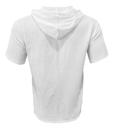Polera Athleisure De Manga Corta Con Capucha Para Hombre