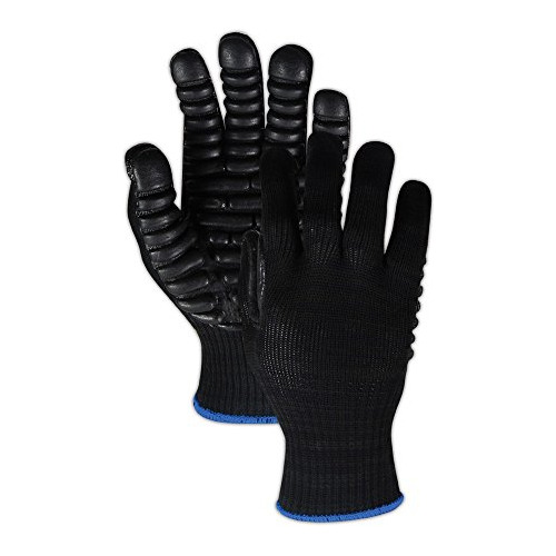 Guantes Impacto Vi4732 Maxx Anti-vibración, Grande, Negro.