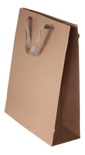 Bolsa Papel Madera Kraft 31x12x40 Regalo Con Manija X50 C