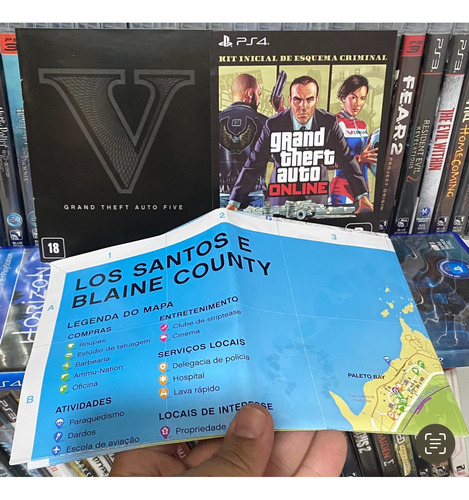 Gta 5 Com Mapa E Manual Ps4 Em Disco Original A Pr.entrega!! (Usado)