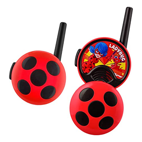 Ekids Miraculous Ladybug Walkie Talkies Para Niños, Juguete
