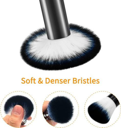 Brocha De Maquillaje Kabuki Retráctil, Brocha Para Colorete