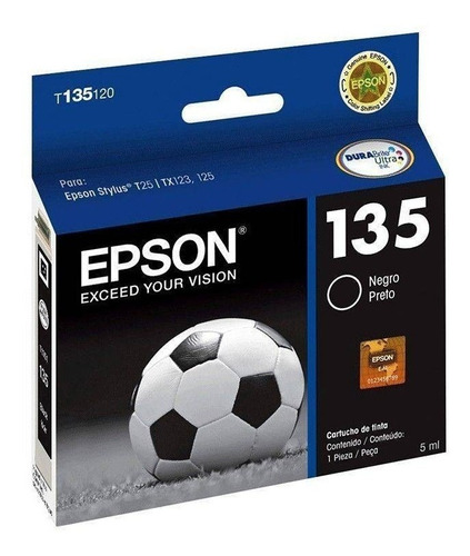 Cartucho Epson Original 135 Negro Para Tx25 Tx125 Tx135