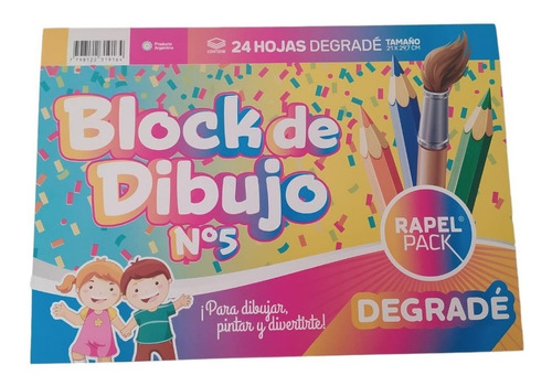 Block De Dibujo Nro. 5 Colores Degrade