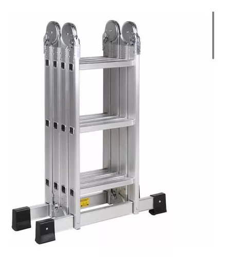 Escalera Aluminio Telescópica 3,20m Tijera - Hasta 150kg - Soluciones Chs