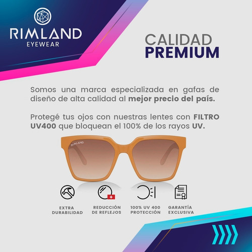 Anteojos De Sol De Mujer Rimland Dolphin Tostado