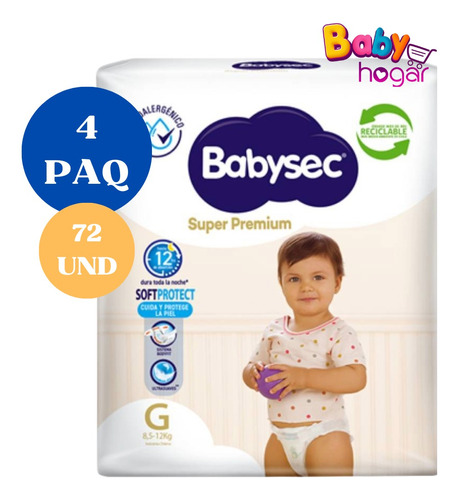 Babysec Super Premium Elegir Talla G, Xg, Xxg