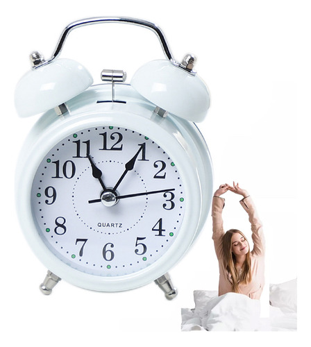 Reloj Despertador Retro Campana Analógico Estilo Vintage