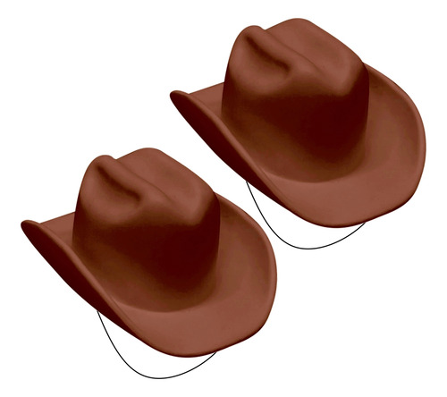 5 Chapéu Marrom Caipira Vaqueiro Cowboy P/lembrança De Festa