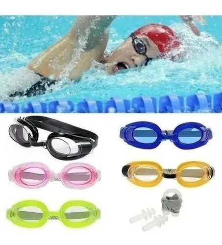 Pack De 2 Lentes Para Nadar Niño Y Niña Azul Y Rosa Piscinas