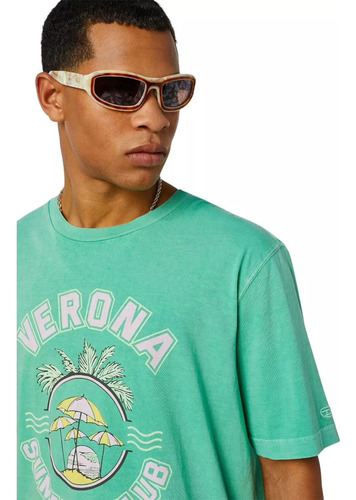 Playera Diesel Verona Summer Club Verde Nuevo Y Original