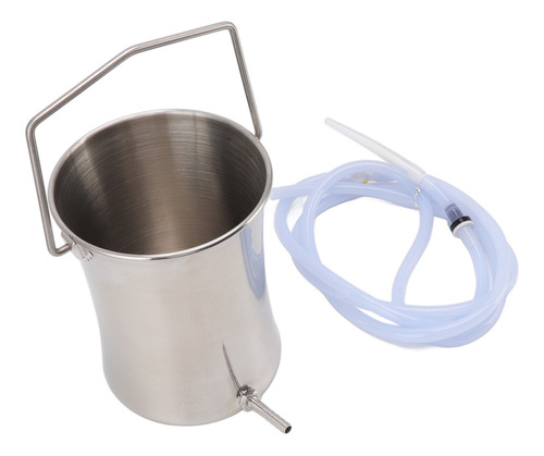 Kit De Enema: Balde De Aço Inoxidável De 2 Litros, 4 Peças,