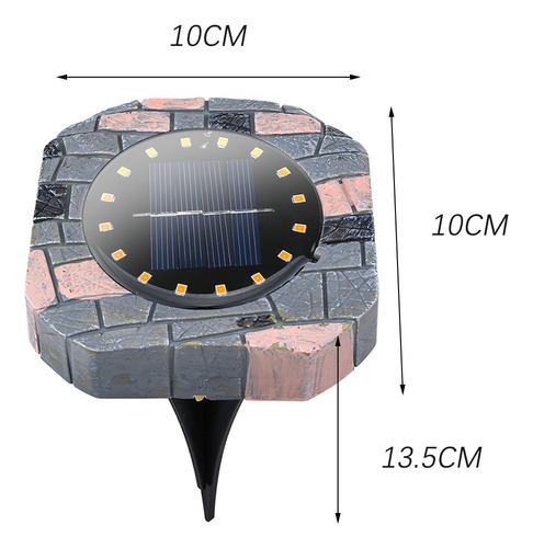 Q 16 Luces Led Solares Subterráneas Para Jardín Enterrado, C