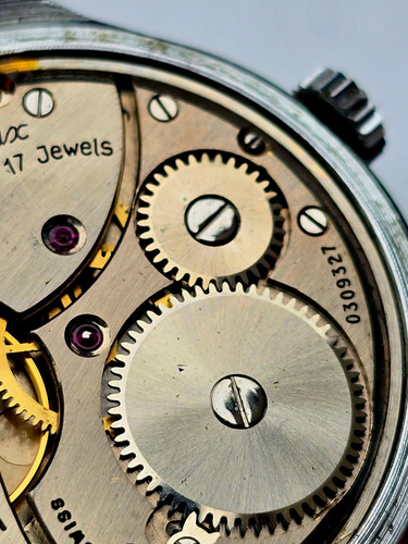 Reloj Pulsera Antiguo Girard Perregaux Marrón Claro Gris Crema