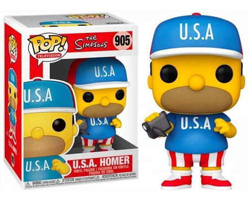 Boneco Funko Pop The Simpsons U.s.a Homer 905