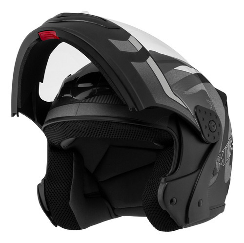 Capacete Robocop Escamoteável Fechado Mixs Gladiator Delta S Cor Cinza fosco Tamanho do capacete 62
