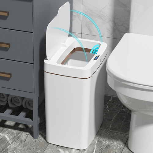 Bote De Basura Con Sensor Y Botón, Capacidad 18l