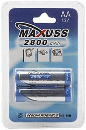 Pila Recargable Maxuss 1.2 V 2800 Mah Ni-mh-batería (2 X Aa)