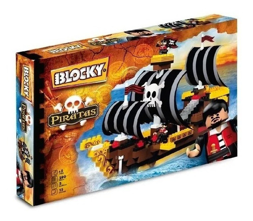 Blocky Barco Pirata 290 Piezas - Bloques Construcción Rasti 
