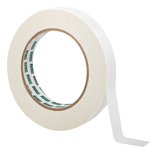 Cinta Adhesiva Doble Cara De Papel Leader 12 Mm X 33 M Color Blanco Liso