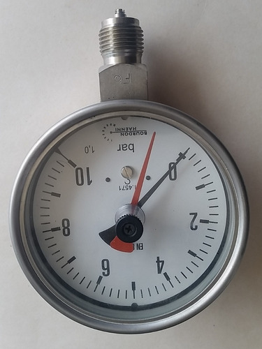 Manometro 0/10 Inox Bourdon Haenni Dial 4 Baja 1/2 Matafish