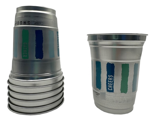 Ball Vaso De Aluminio Party Cup 16oz (6 Unidades)