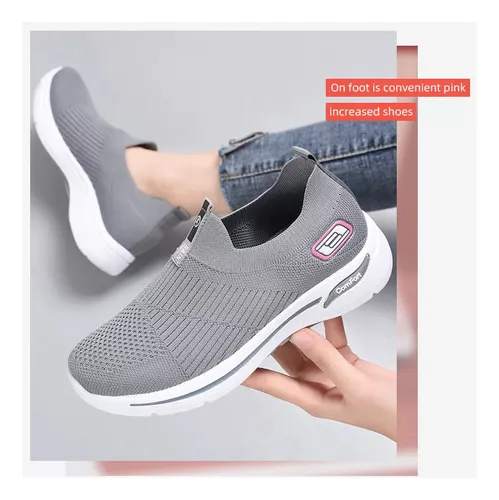 Zapatillas De Tenis De Malla Fáciles De Poner Para Mujer