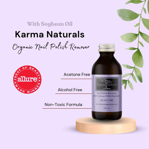 Quitaesmalte Karma Organic, No Tóxico, Vegano, 120 Ml