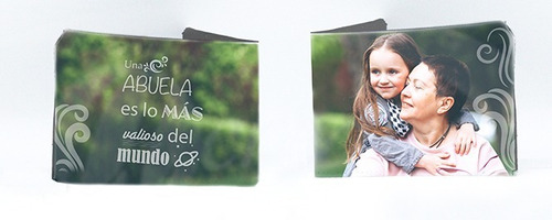 Regalo Para Los Abuelos O Cualquier Ocasión. Cartera Personalizada Con Foto.