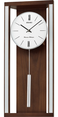 Reloj De Pared Seiko Con Péndulo Y Campanillas Dobles Color de la estructura Blanco