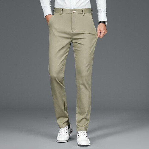 Pantalones Casuales De Tela Para Hombre  Moda De Negocios  S