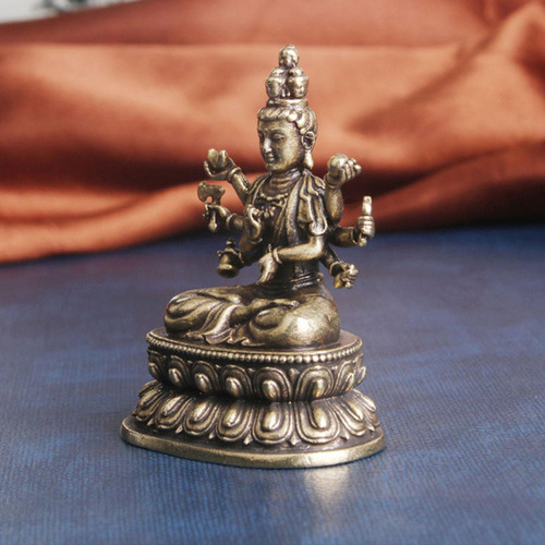 Pequena Estátua Meditativa Guan Yin Estatueta Quan Yin