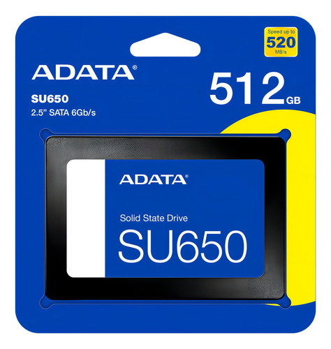 Ssd Disco Solido Adata Su650 512gb 2.5inc 7mm Sata Iii 6gb/s