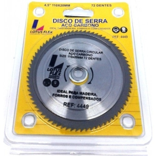 Disco Serra Circular P/ Madeira 72dentes 110mmx20 Lotus 4449