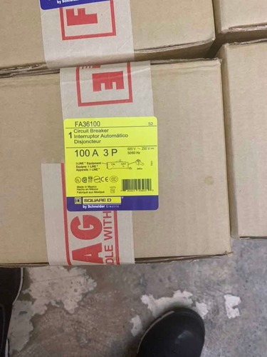 Interruptor Termomagnetico I Line Fa36100 3x100 Square D