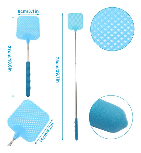 Jiozermi Swatter Telescópico E 3 Manuais Anti-insetos